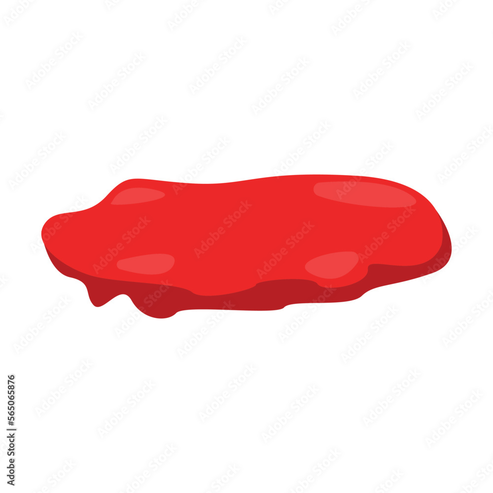 Vector cartoon illustration of beef slice. Isolated on white background. Vector cartoon illustration of beef slice. Isolated on white background.
