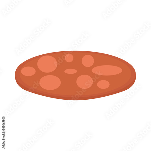 Meat sausage icon. Flat illustration of meat sausage vector icon for web design