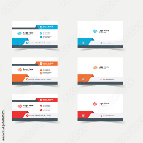 Modern and attractive  business card template set vector design