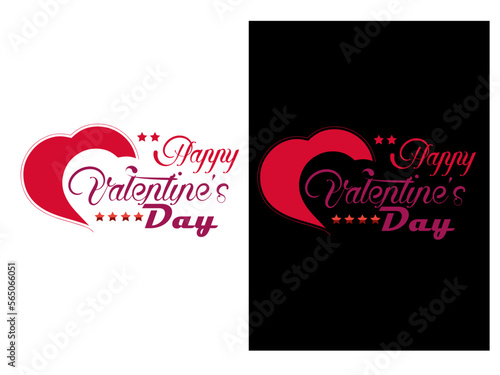 valentine's card with heart. Happy valentines day typography poster vector image. Happy Valentines Day Clipart Vector.