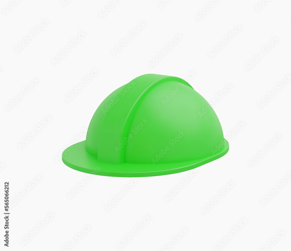 Fototapeta premium 3d Realistic Construction helmet vector illustration.