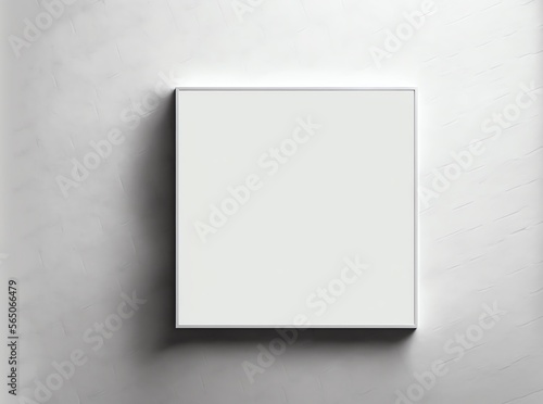 blank frame on wall, mock-up design