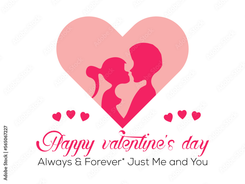 valentine's day card. Happy Valentines Day Clipart Vector. Happy valentines day typography poster vector image. valentines graphic design art.