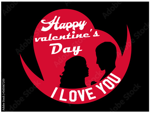 Happy valentines day typography poster vector image. Happy Valentines Day Vector Art.  valentines graphic design art.