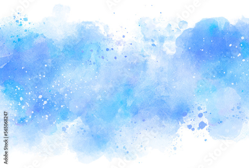 背景素材_水彩テクスチャ_青