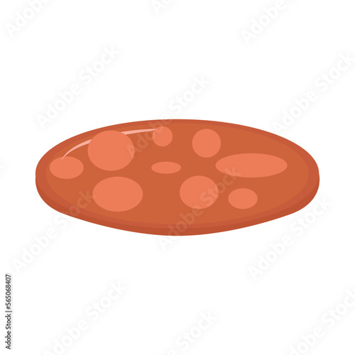 Meat sausage icon. Cartoon illustration of meat sausage vector icon for web