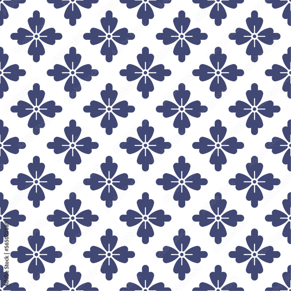 Seamless vector with geometric floral pattern Seamless vector with geometric floral pattern