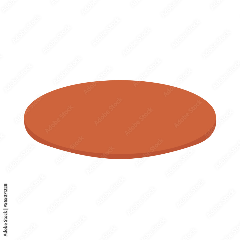 Illustration of a brown oval isolated on a white background - vector Illustration of a brown oval isolated on a white background - vector