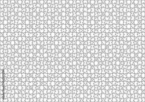 Jigsaw puzzle 1000 pieces vector template