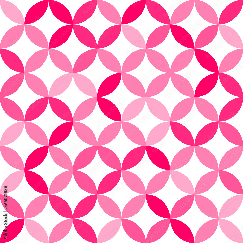 Pink circles geometric pattern