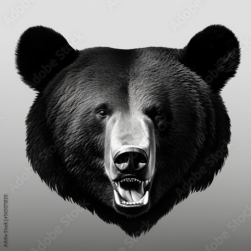 bear painting, bear portrai...