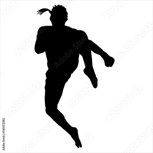 muayhtai silhouette logo illustration