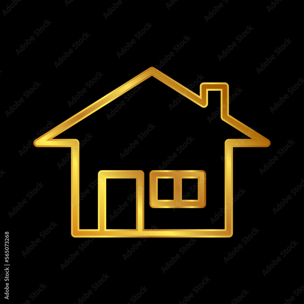 gold house vector logo template gold house vector logo template