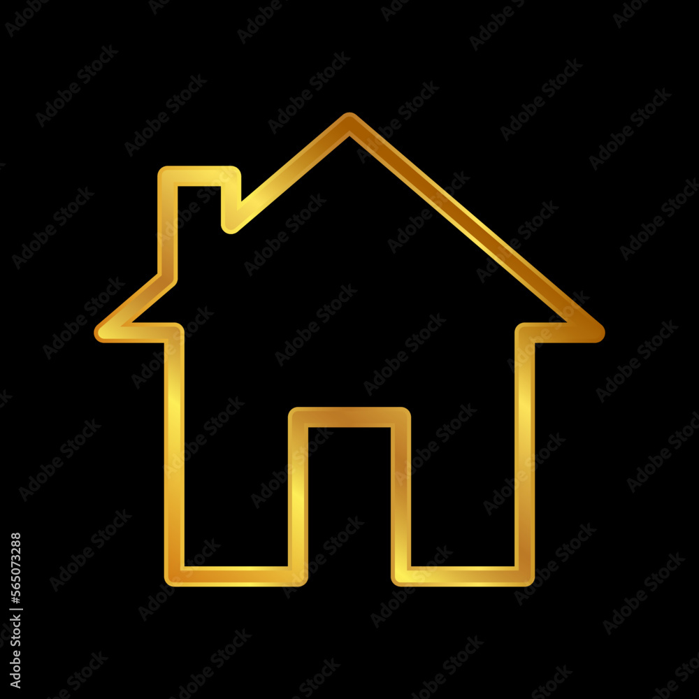 gold house vector logo template gold house vector logo template