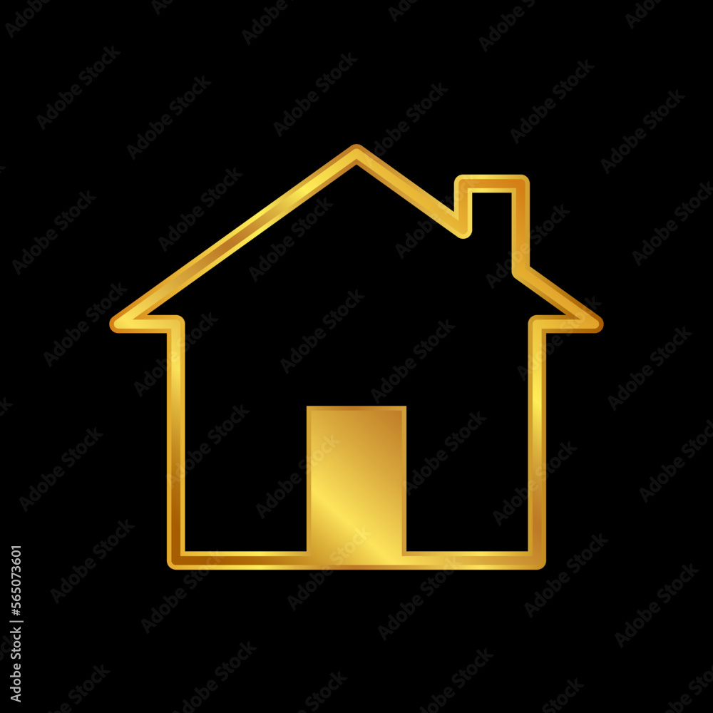 Fototapeta premium gold house vector logo template