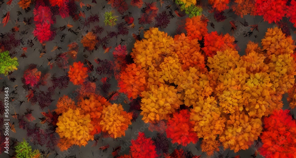 秋の紅葉した森の背景_35