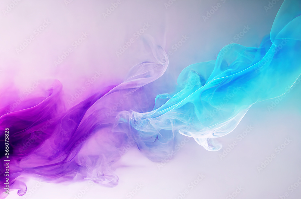 Smoke filled background, colourful, colorful smokey effect. Generative AI