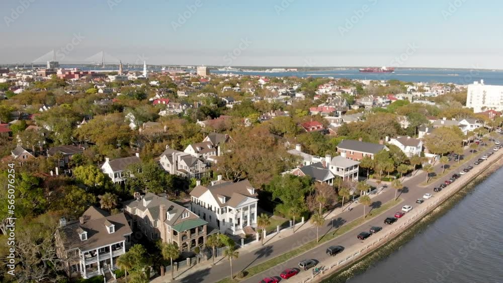 Panoramic aerial view of Charleston, SC Panoramic aerial view of Charleston, SC