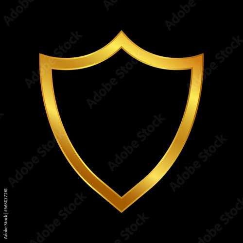 gold shield vector logo template