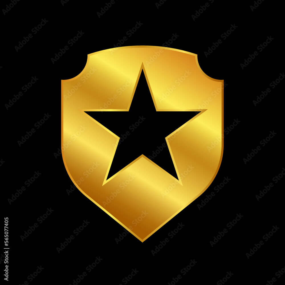 gold shield vector logo template gold shield vector logo template