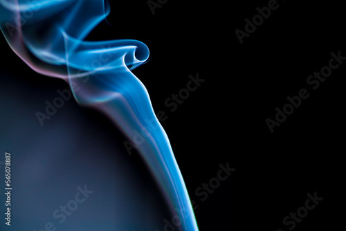 Moody blue graphic resource shot of smoke tendrils