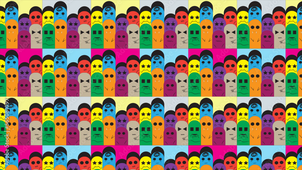 cartoon pattern ghost color cartoon pattern ghost color