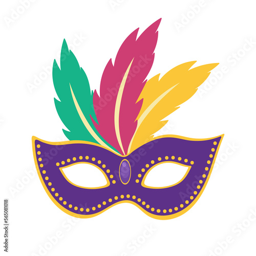 Mardi Gras carnival mask illustration. © Kristina