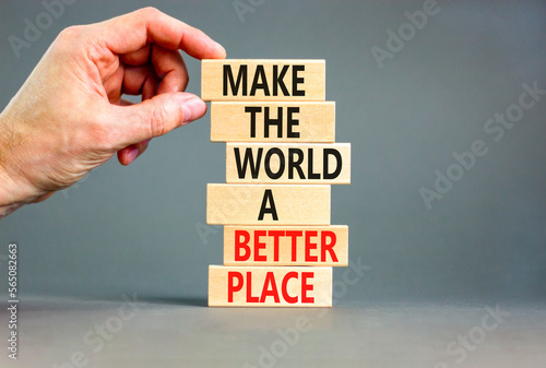 Quadro su tela Make a better world symbol