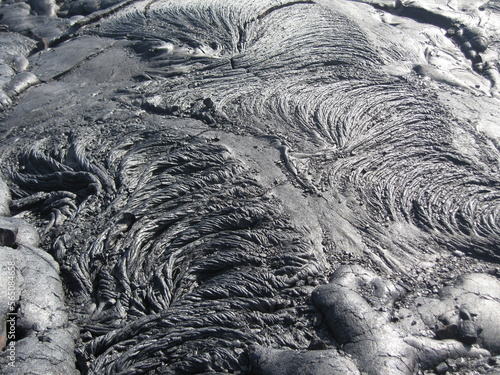 Volcano lava fields in Hawaii