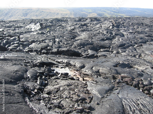 Volcano lava fields in Hawaii