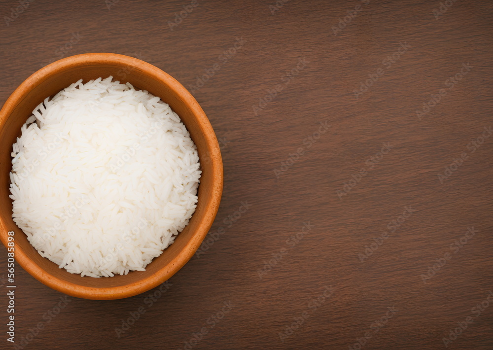 Realistic illustration of raw rice, using Generative AI Realistic illustration of raw rice, using Generative AI
