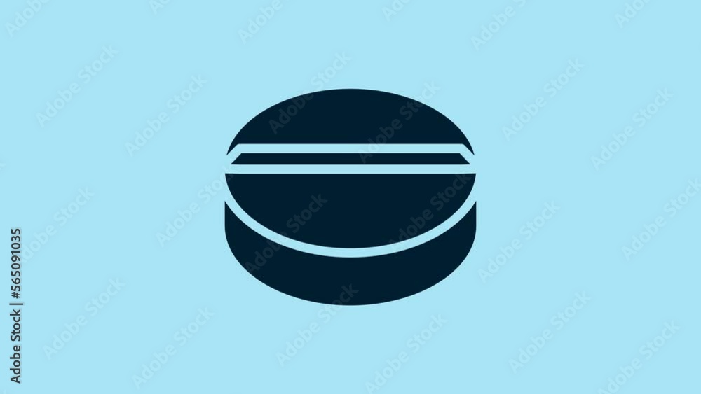 Blue Medicine pill or tablet icon isolated on blue background. Capsule pill and drug sign. Pharmacy design. 4K Video motion graphic animation Blue Medicine pill or tablet icon isolated on blue background. Capsule pill and drug sign. Pharmacy design. 4K Video motion graphic animation