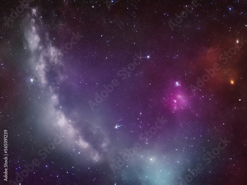 Nebula starry night sky