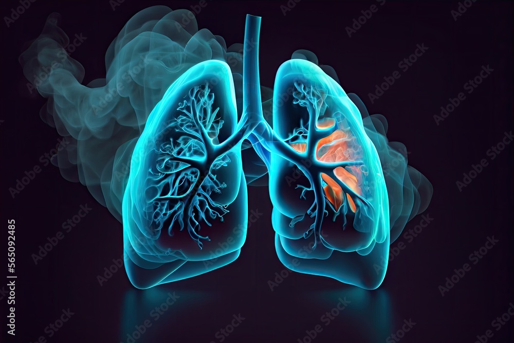 Inhale nicotin smoke human lungs by radiologist. Generative AI Inhale nicotin smoke human lungs by radiologist. Generative AI