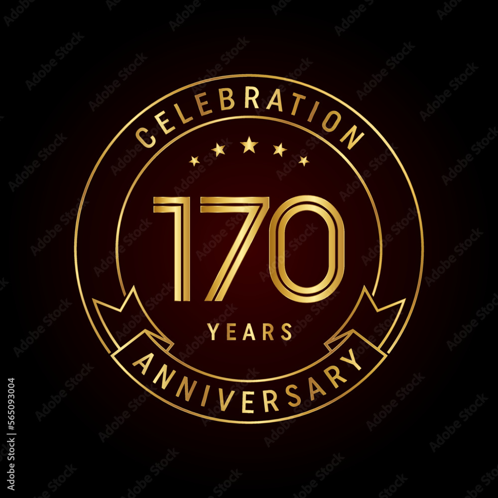 170th anniversary logo design in emblem style. Logo Vector Template 170th anniversary logo design in emblem style. Logo Vector Template