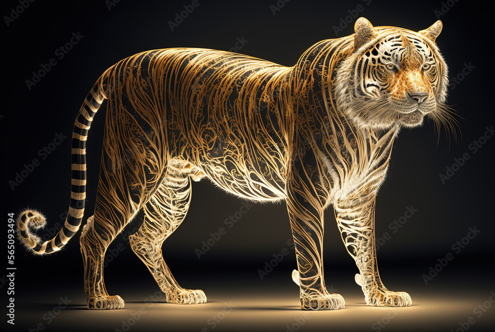 Fototapeta premium Golden Tiger