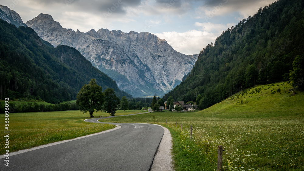 Entrance to the Logar valley, the most lush valley in Slovenia