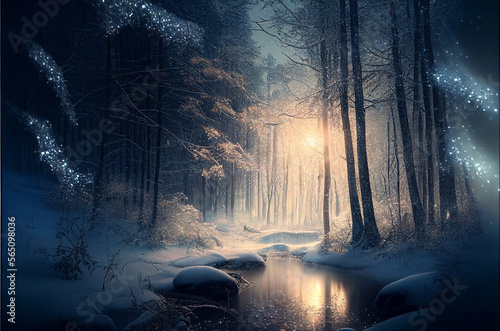 fantasy winter forest