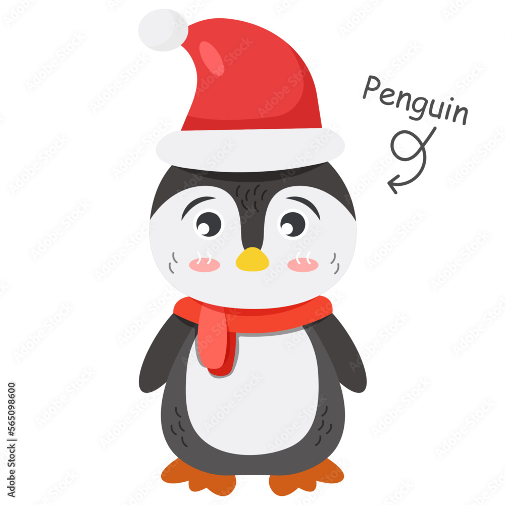 Penguin cartoon characters with clothes . Vector . Penguin cartoon characters with clothes . Vector .