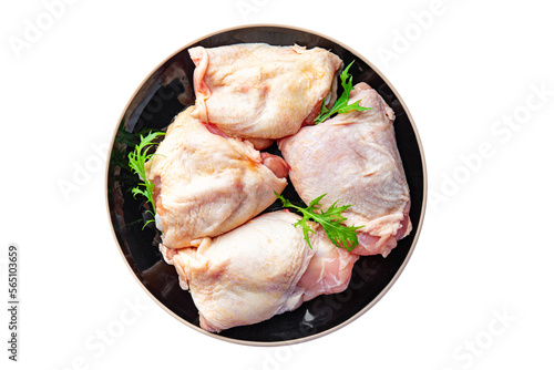 chicken thigh raw chicken legs meat meal food snack on the table copy space food background rustic top view 