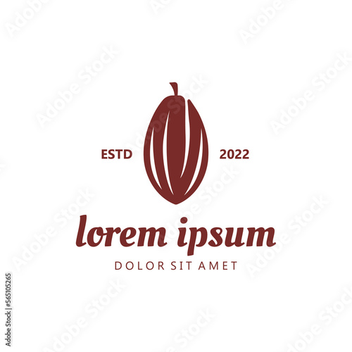 Vector Cocoa Flat Logo Template with White Background