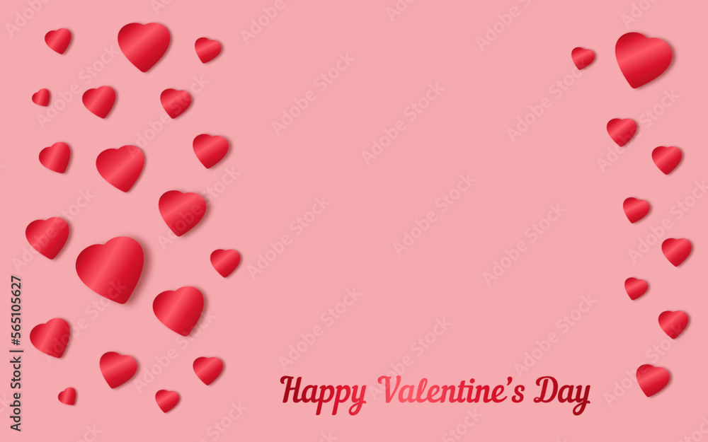 Valentine's day banner with hearts and place for text. Valentine's day banner with hearts and place for text.