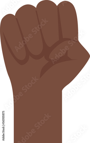 Black fist gesture. Uprising symbol. Power sign