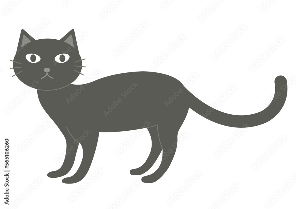 黒い猫のイラスト_黒猫
