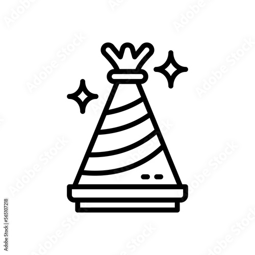 party hat icon for your website, mobile, presentation, and logo design.
