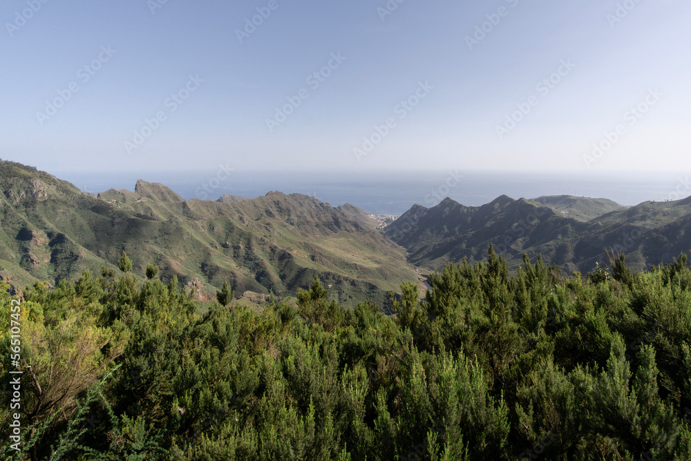 view of the landscape of Anaga Mountains on Tenerife