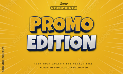 Promo edition text effect 3d style