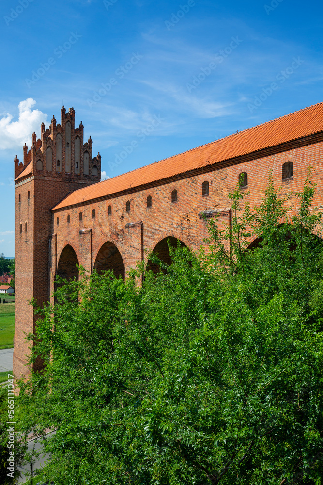 Fototapeta premium 13th century medieval Kwidzyn Castle, monumental brick gothic castle, Kwidzyn, Poland