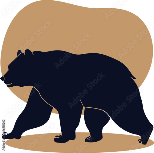 beautiful bear silhouette