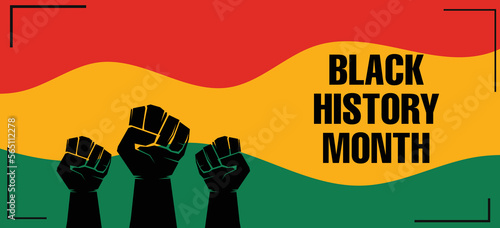 Leinwand Poster black history month african american celebrating banner poster vector illustrati